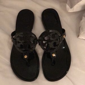 Tory Burch Miller sandals black patent
